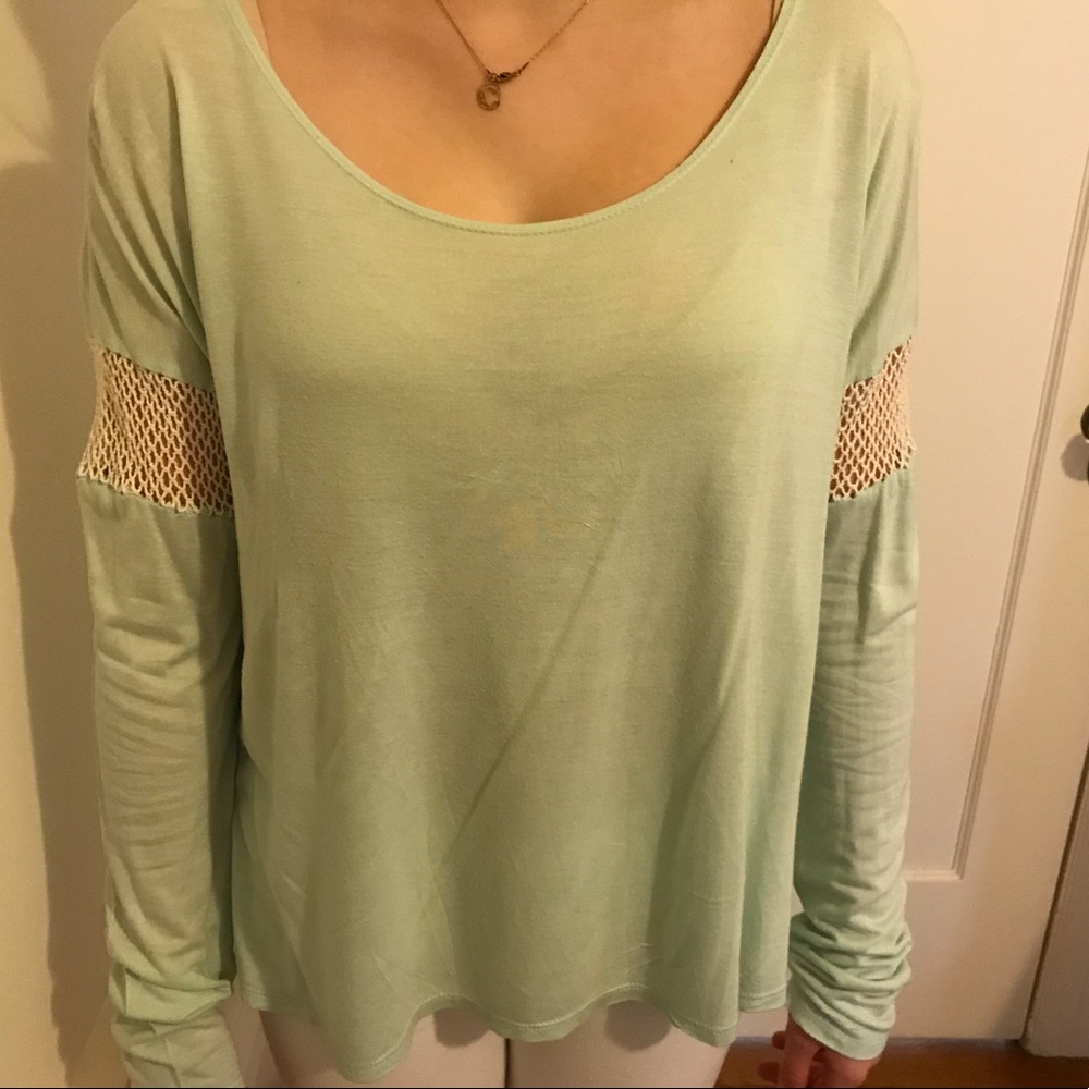 lightweight mint longsleeve shirt